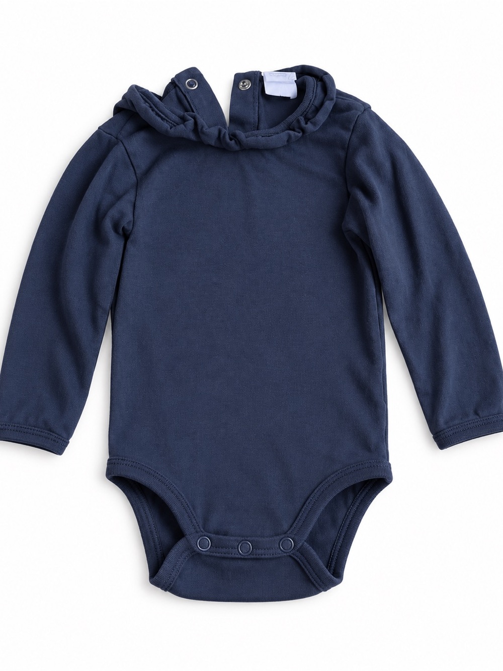 H&M - Baby Long-Sleeve Navy One-Piece Bodysuit